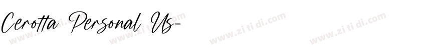 Cerotta Personal Us字体转换